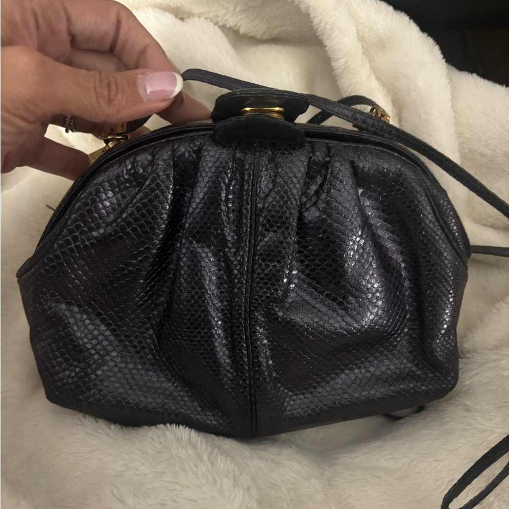 Authentic purple black vintage Judith leiber bag